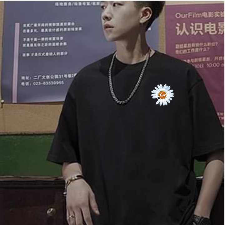 Áo thun Cotton Unisex FORM RỘNG & TAY LỠ - G-DRAGON Họa Tiết Hoa Cực Đẹp