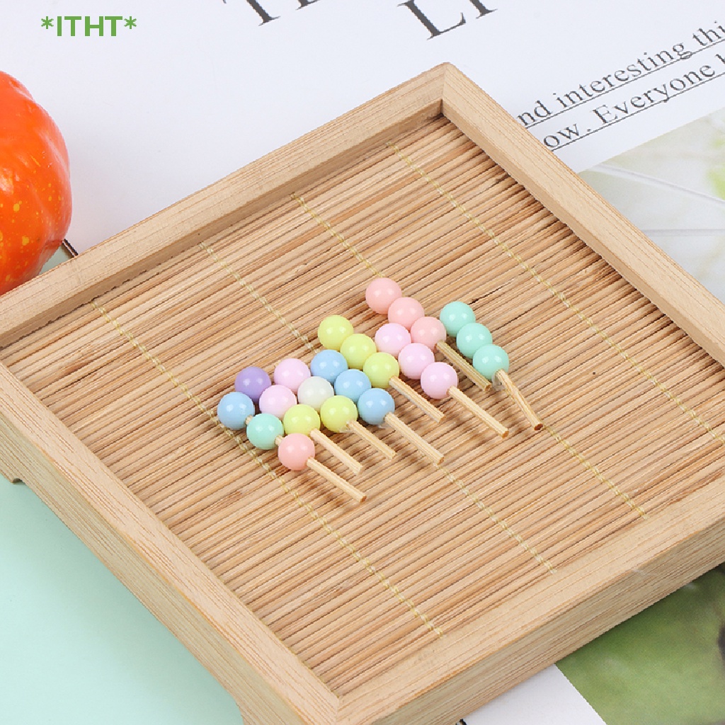 Bộ 2 Mô Hình Kẹo Mút / Hồ Lô / Bầu Trời Đầy Màu Sắc Trang Trí Nhà Búp Bê 1: 12 Mới