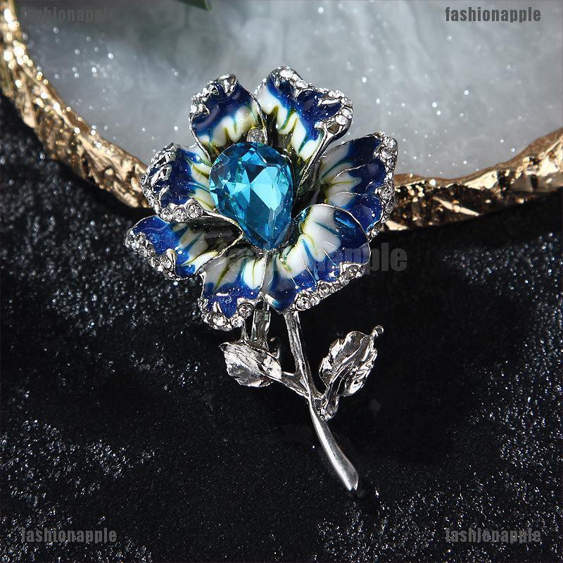 Ghim Cài Áo Hình Hoa Đính Đá Thời Trang Cho Nữ