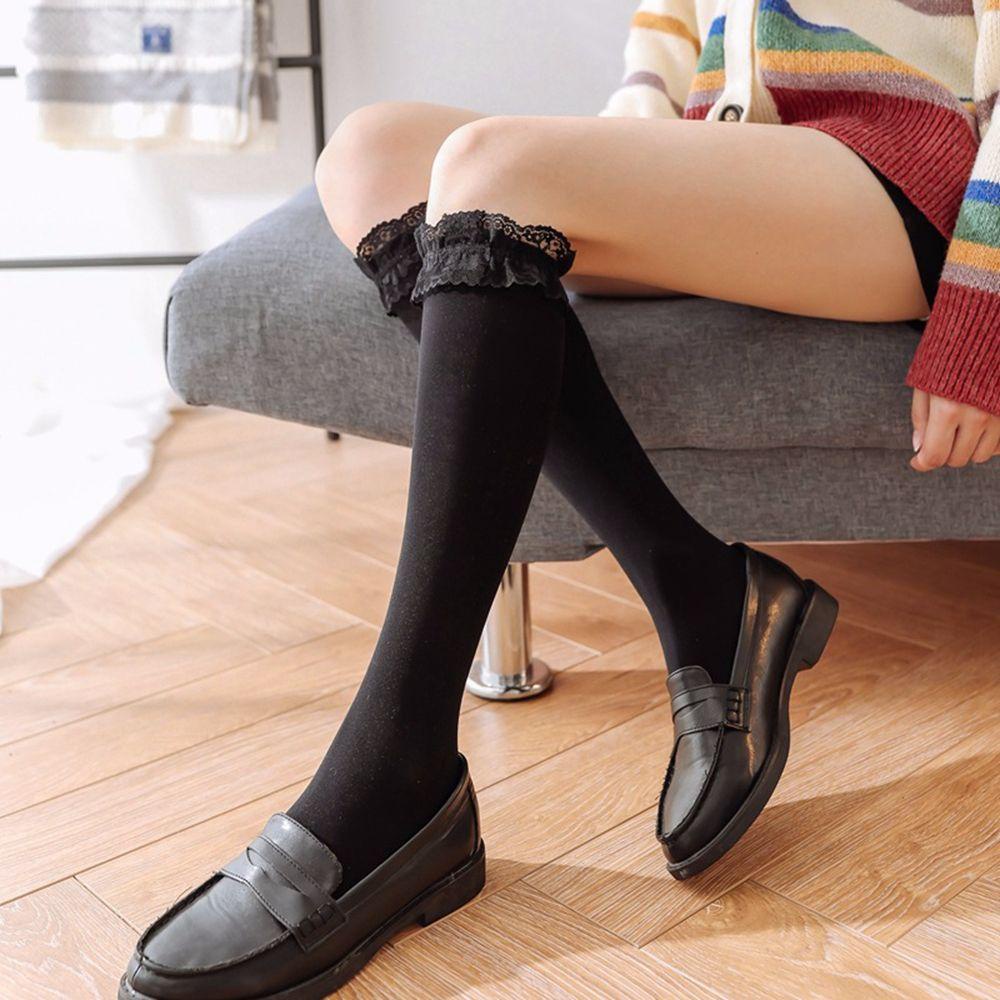 AROMA Vớ Phối Ren Phong Cách Lolita Nhật Bản Ngọt Ngào Gợi Cảm Cho Nữ