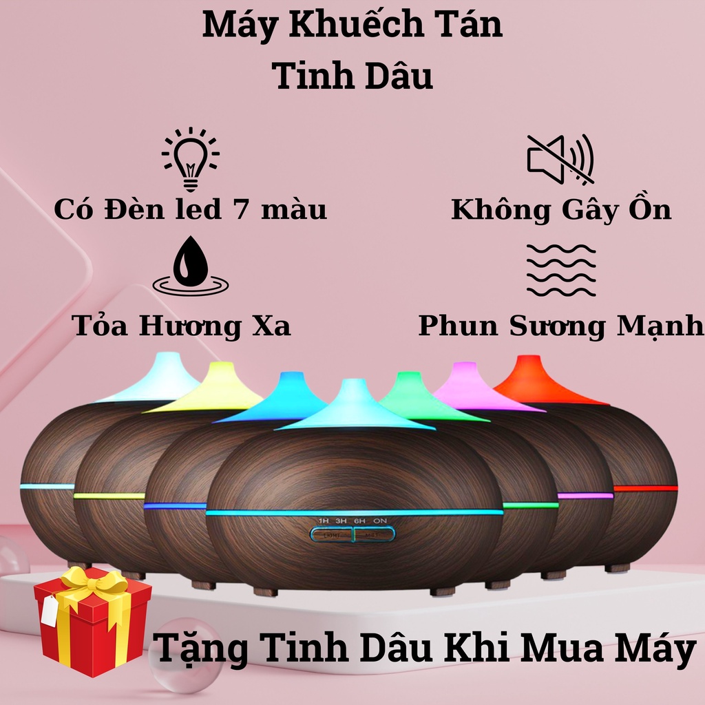 Máy Xông Tinh Dầu Bí Ngô 550ml Cao Cấp Máy Khuếch Tán Tinh Dầu 550ml Phun Sương Tỏa Hương Thơm Xua Đuổi Muỗi &amp; Côn Trùng