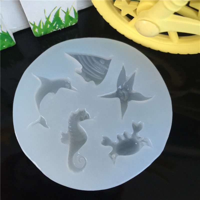 Khuôn Silicone Làm Bánh / Xà Phòng Hình Vỏ Sò / Sao Biển