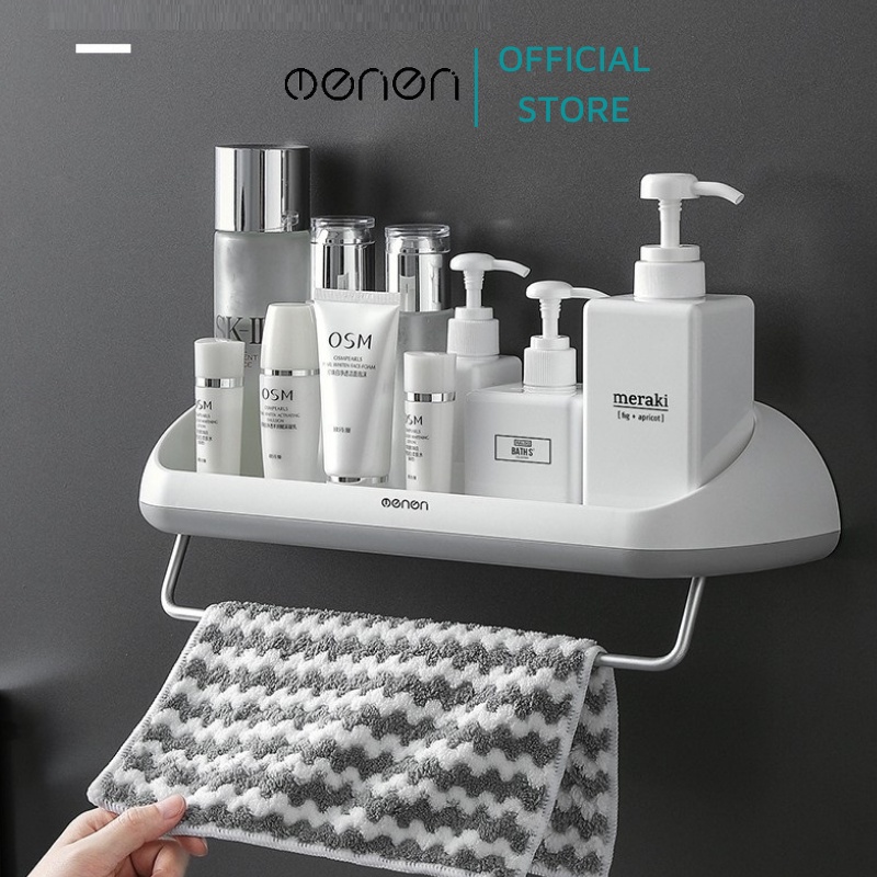 Kệ Để Đồ Phòng Tắm Kèm Miêng Dán Lắp Đặt Dán Tường Cao Cấp OENEN