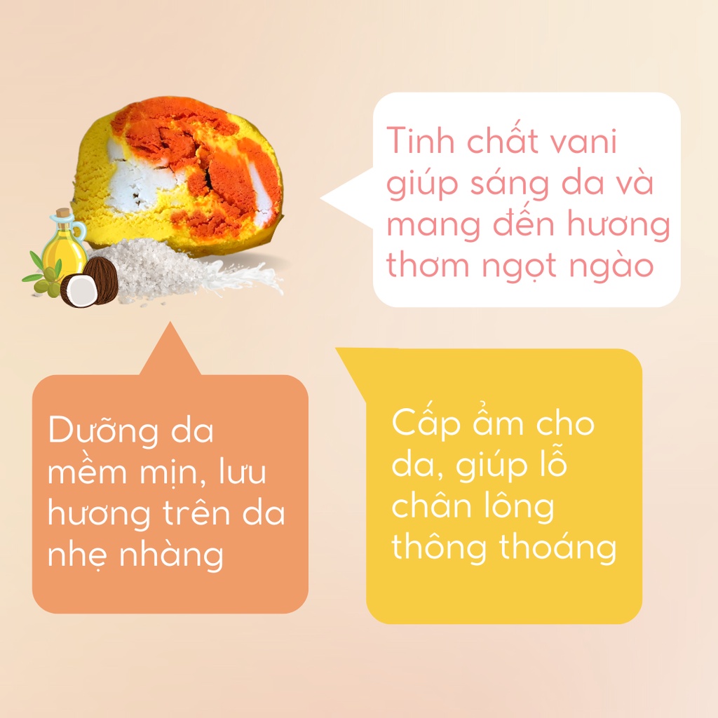 Bánh siêu tạo bọt bồn tắm YAM BOSA [Labbi] Bubble Bar