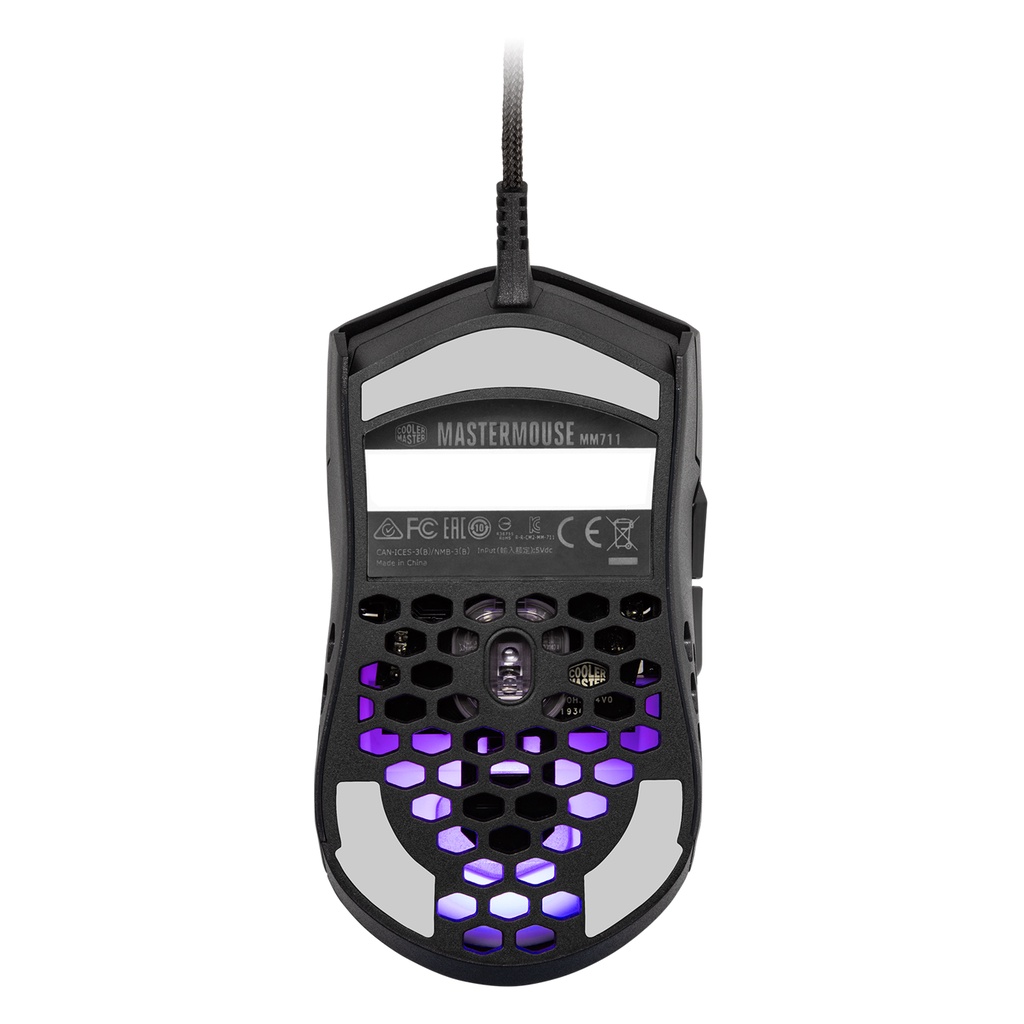 Chuột Gaming Có Dây CoolerMaster MM711 RGB Black Matte - Hàng Chính Hãng