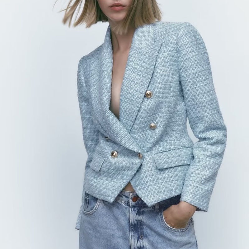 Set Áo Khoác + Quần Culottes Phong Cách Âu Mỹ Thời Trang Mùa Thu 2020 Cho Nữ9006320
