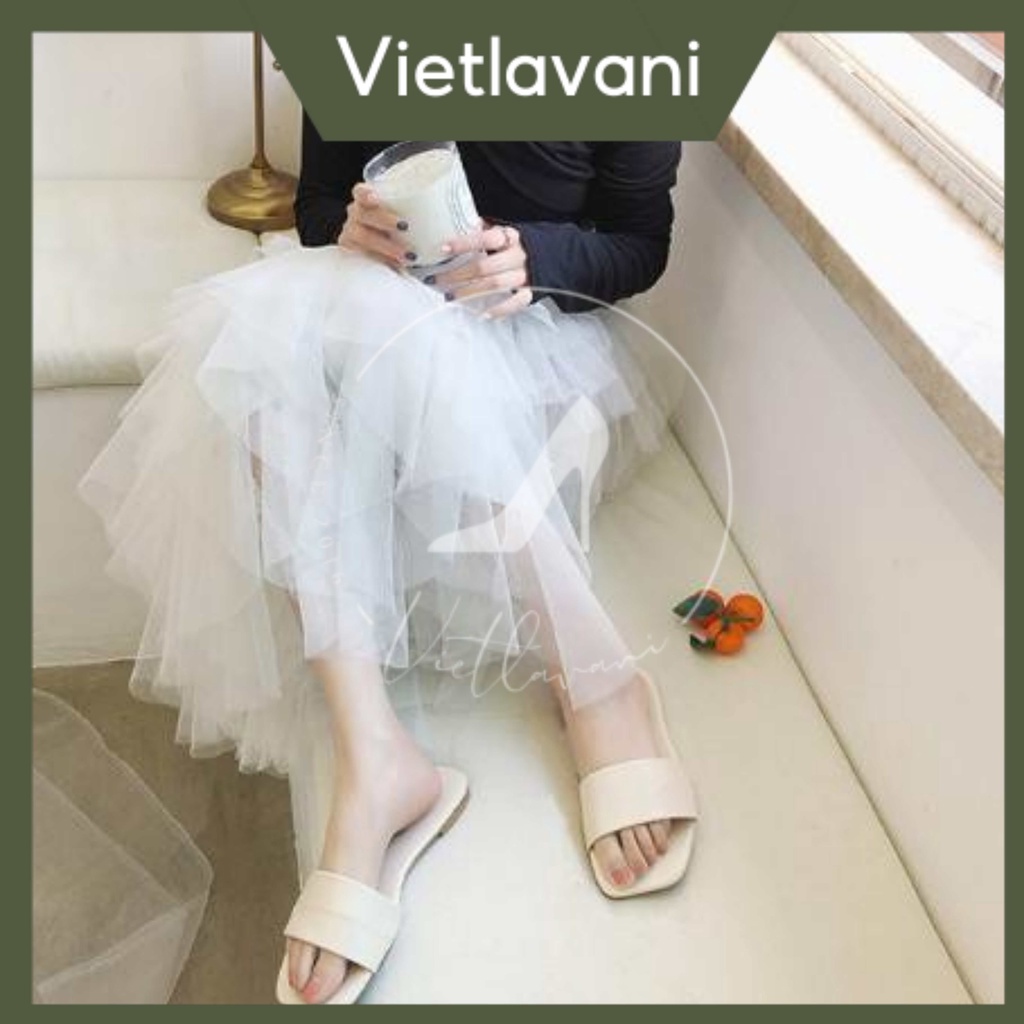 Dép nữ thời trang D5 mũi vuông thời trang Vietlavani