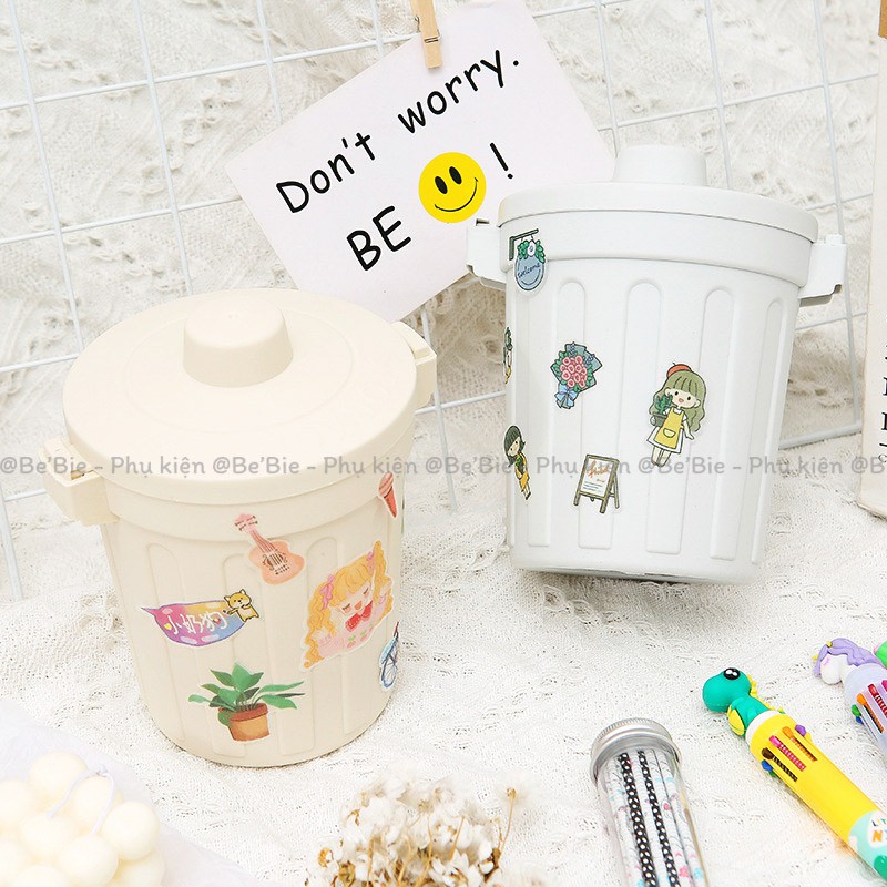 Thùng rác nhựa mini để bàn hoc sinh cute BeBie - BP184