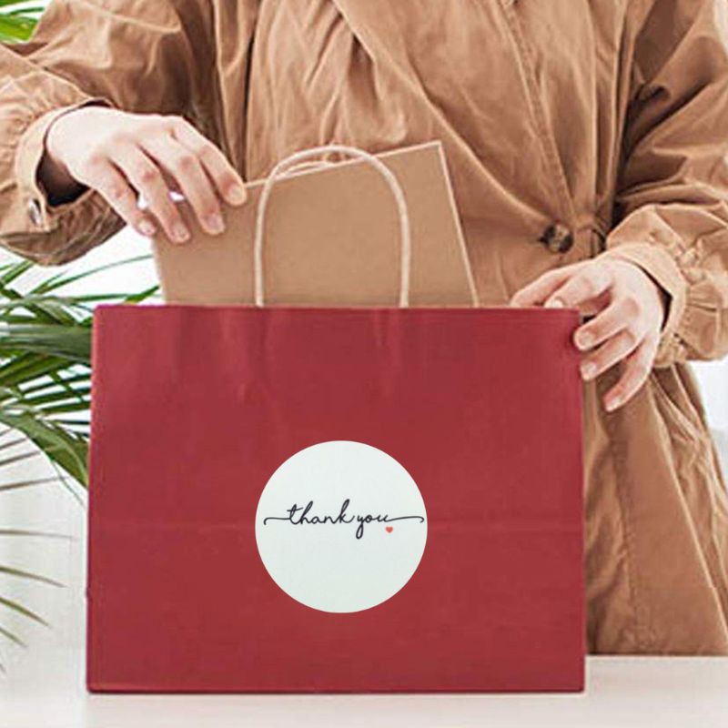 Set 500 Miếng Dán Chữ Thank You Trang Trí Đa Dụng Chất Lượng Cao