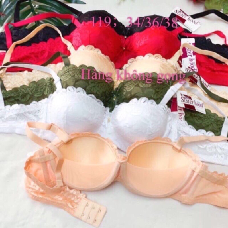 119 áo lót ngang ngực ko gọng có màng ren đỡ ngực bên trong,mới cập bến ạ có video thật ạ