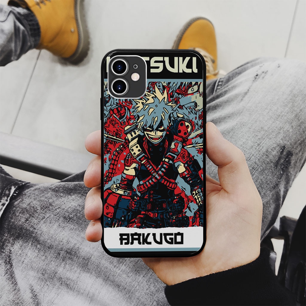 Ốp ĐT My Hero Academia Katsuki Bakugo súng máy cực ngầu cho IPHONE và SAMSUNG  MANGA00568
