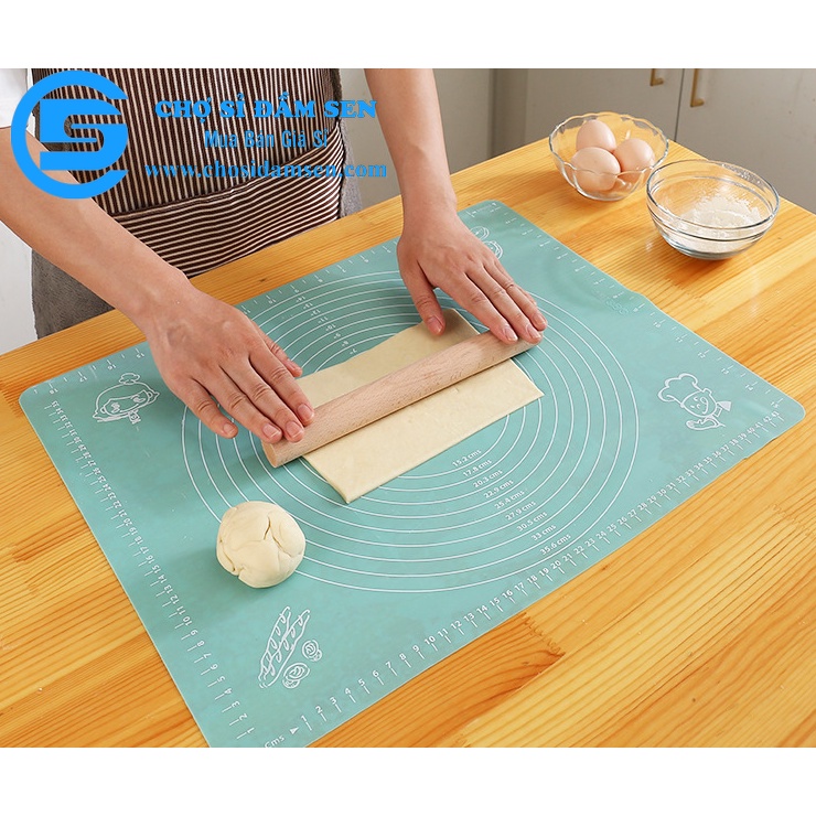 Thảm Nhào Bột , tấm cán Bột Silicone Làm Bánh Chống dính, Tấm lót cách nhiệt, dụng cụ nhà bếp G308-ThamCanBot