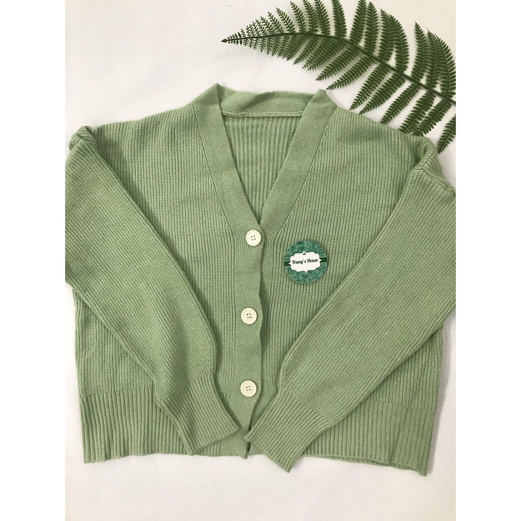 Áo cardigan len tăm mịn khoác ngoài cao cấp croptop cổ tim V dệt kim kiểu Hàn Quốc MSP430 | BigBuy360 - bigbuy360.vn