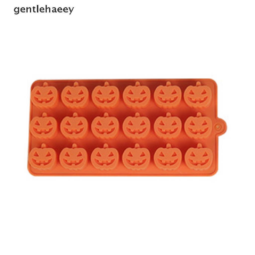 Khuôn Silicone Tạo Hình Làm Bánh Kẹo Hình Bí Ngô Halloween 18 Lỗ