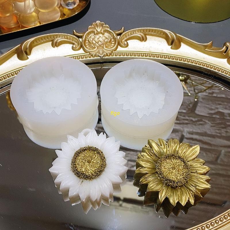 flgo Sunflower Epoxy Resin Mold Aromatherapy Plaster Silicone Mould DIY Crafts Soap Candle Handicrafts Decorations Tools