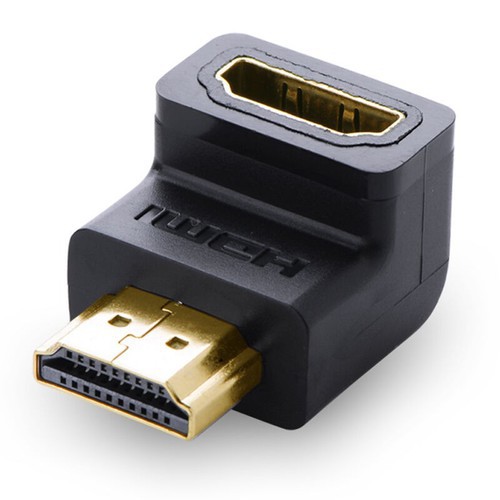 Đầu nối HDMI to HDMI 1 đầu đực 1 đầu cái bẻ 90 độ, bẻ lên Ugreen 20109 Hàng Chính Hãng