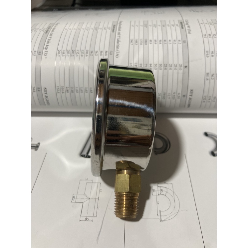 ĐỒNG HỒ  ÁP DẦU CHÂN ĐỨNG PHI 63MM