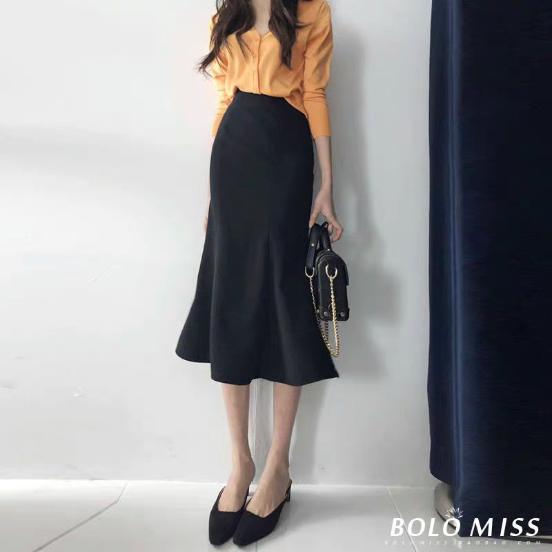 (Sẵn M trắng) Chân váy đuôi cá dài, chân váy công sở | BigBuy360 - bigbuy360.vn