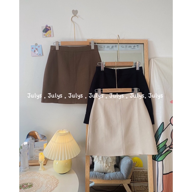 Chân váy chữ A dạ mềm QC (ảnh thật shop chụp kèm video)