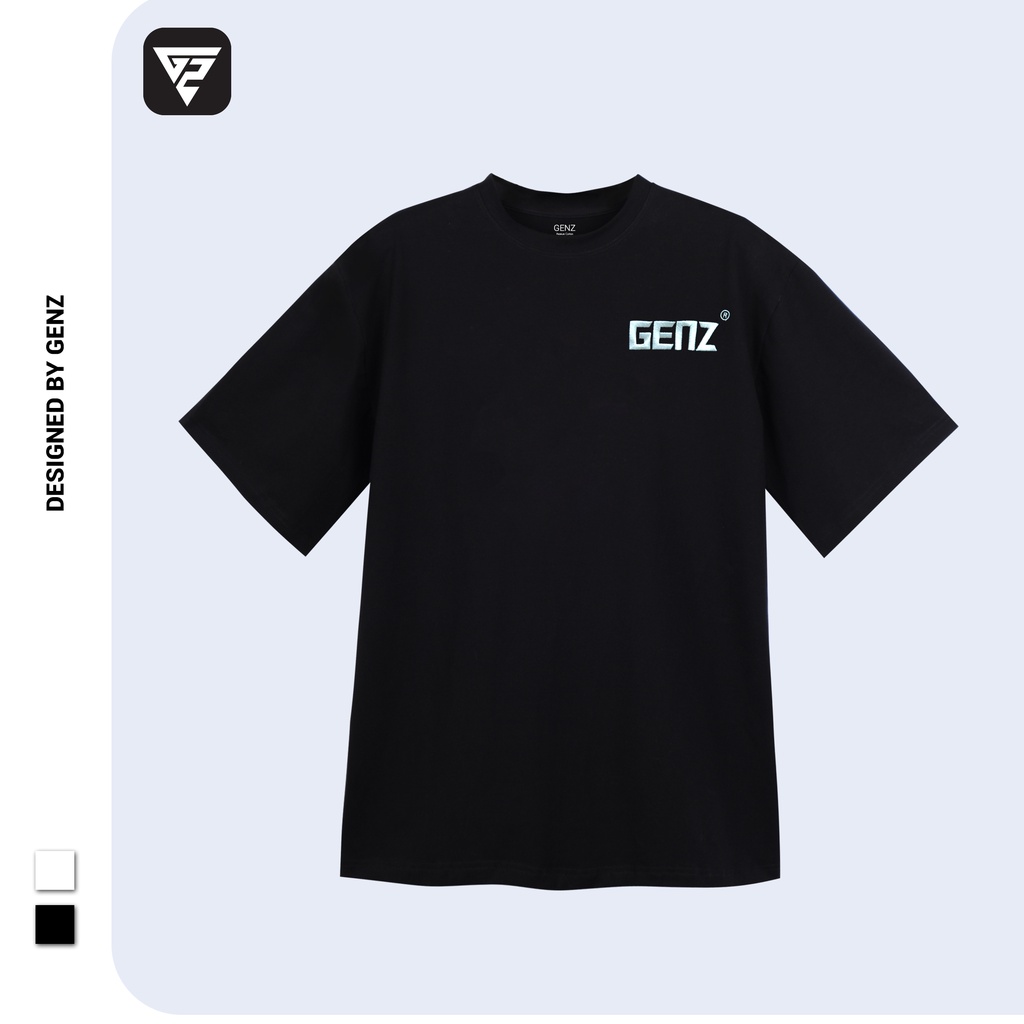 Áo thun tay lỡ thêu chữ GENZ phông Unisex nam nữ Premium Cotton oversize form rộng | BigBuy360 - bigbuy360.vn