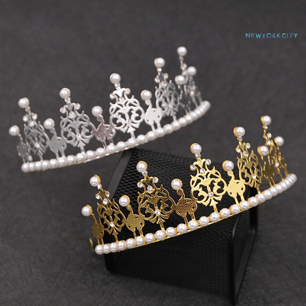 Que Cắm Trang Trí Bánh Kem Hình Vương Miện Bằng Kim Loại Mini