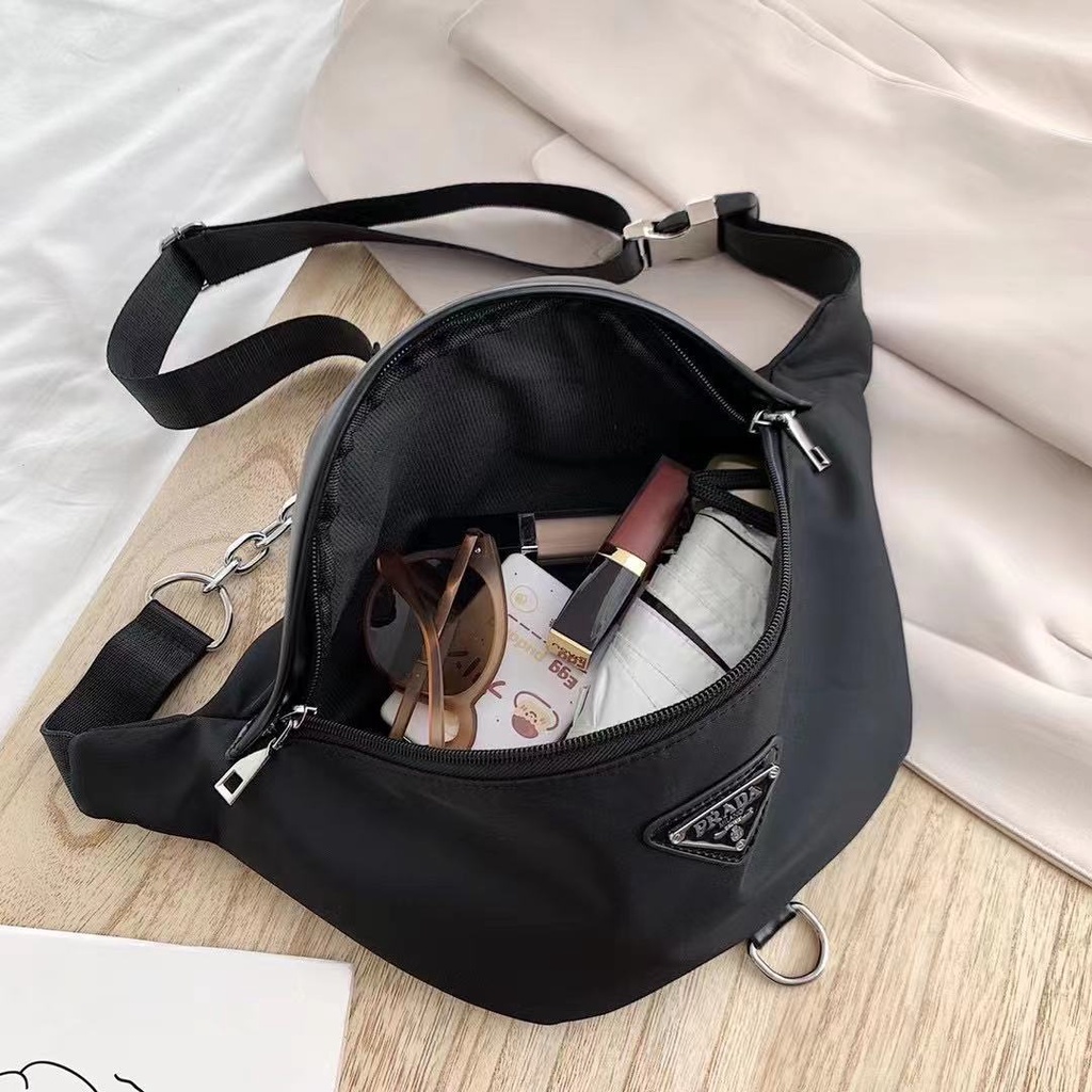 Túi Đeo Chéo Ngực / Hông Bằng Vải Nylon Chống Thấm Nước Thời Trang Cho Nữ