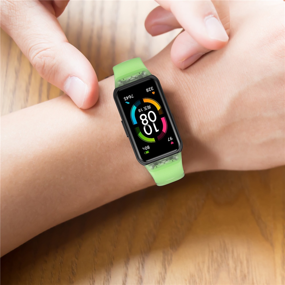 Silicone Dây Đeo Silicon Trong Suốt Cho Đồng Hồ Huawei Band 6 7 / Honor Band 6