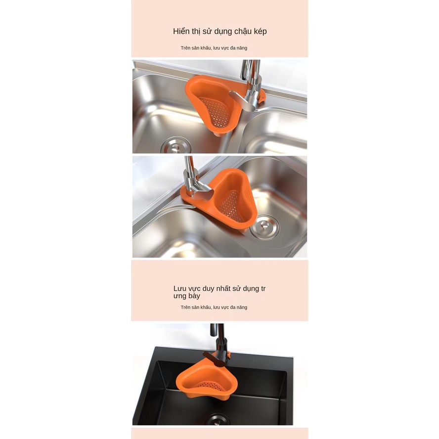 Rổ Nhựa Đựng Đồ Dùng Nhà Bếp Ráo Nước Tiện Lợi