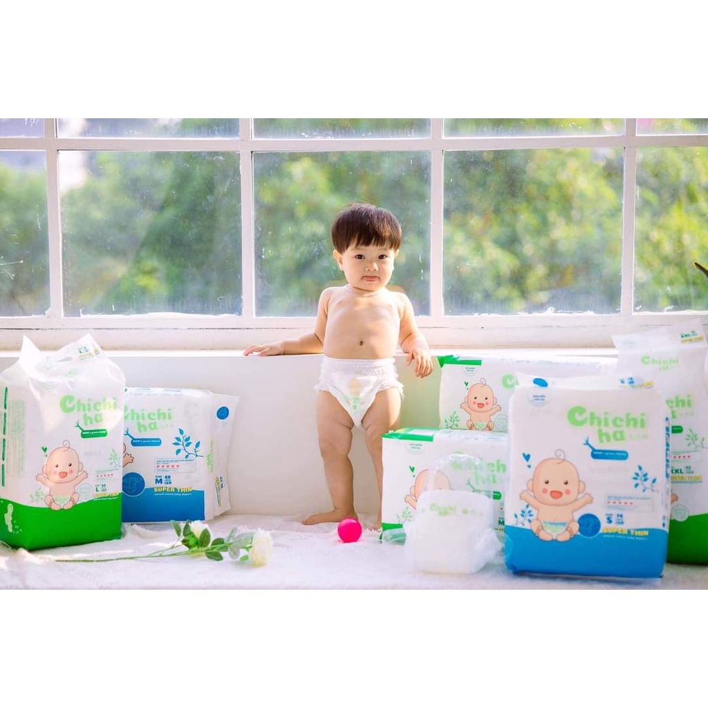 Bỉm tã thương hiệu việt Hữu cơ oganic Chichiha đủ size dán S72/M68 quần M60/L54/XL48/XXL42/XXXL40)