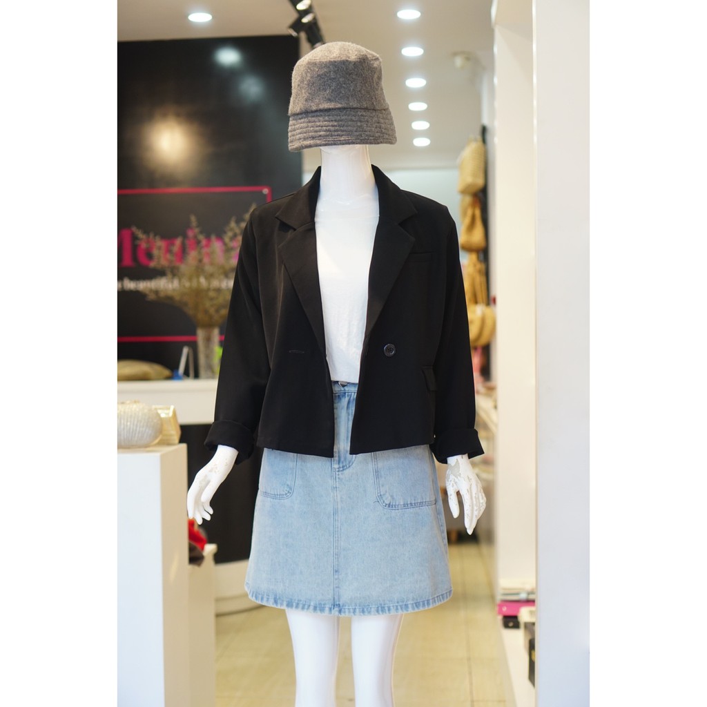 Áo blazer Nữ  Dáng ngắn Màu Đen 062 | BigBuy360 - bigbuy360.vn