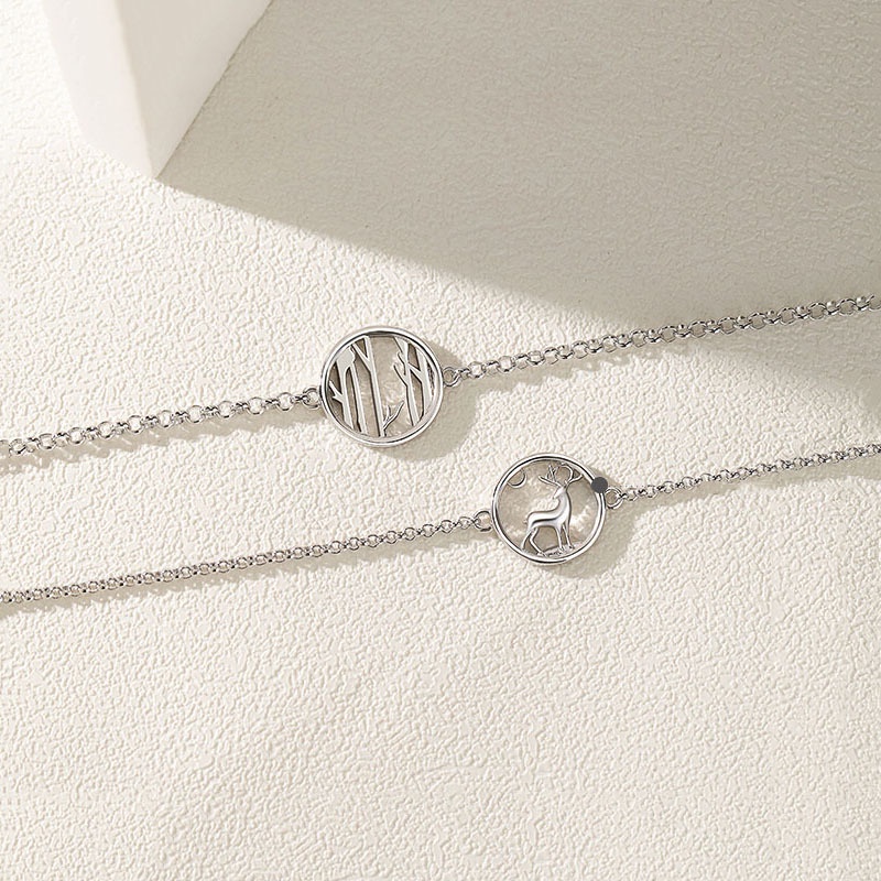 Vòng Tay Hình Hươu / Cá Voi Thời Trang Hàn Quốc Thích Hợp Làm Quà Tặng Valentine