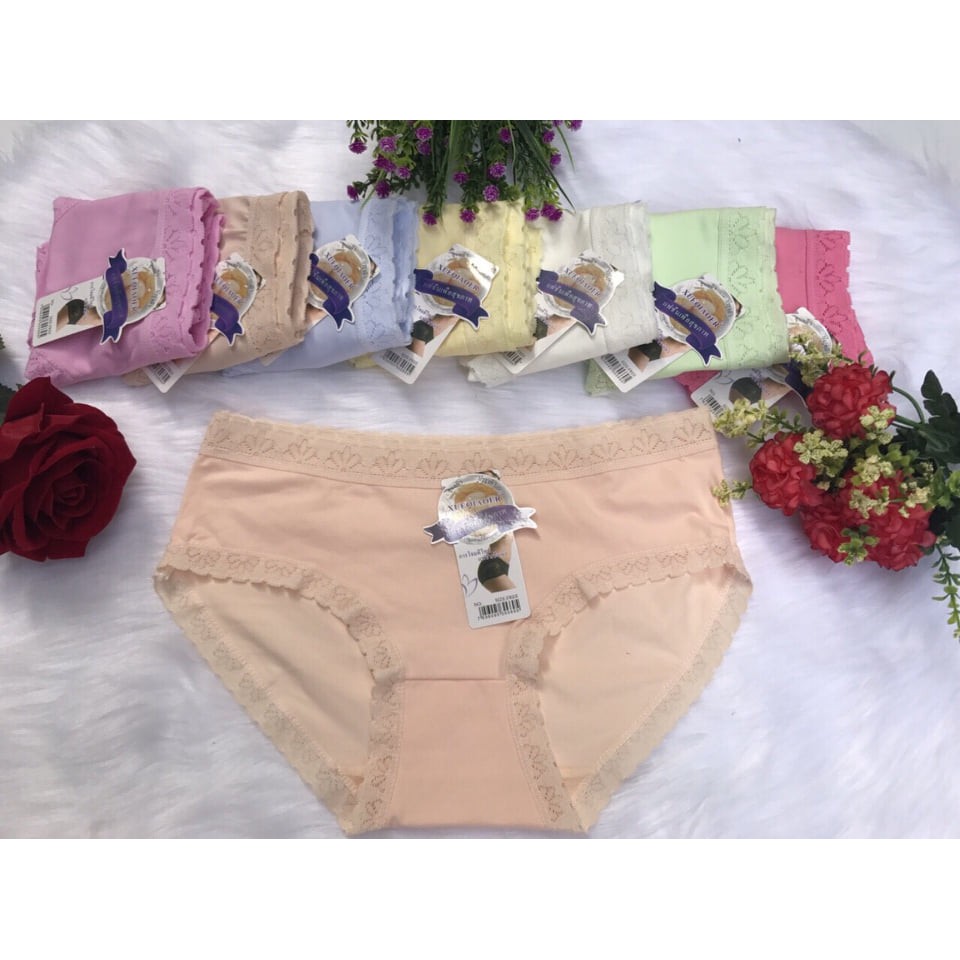 Quần Lót Nữ Cotton Viền Hoa