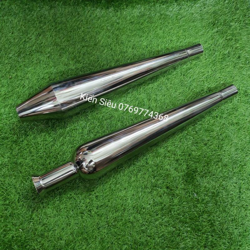 Lon pô chùy, pô bóng chày inox phù hợp GD110, GN125, Husky 125, CG125, Dealim125