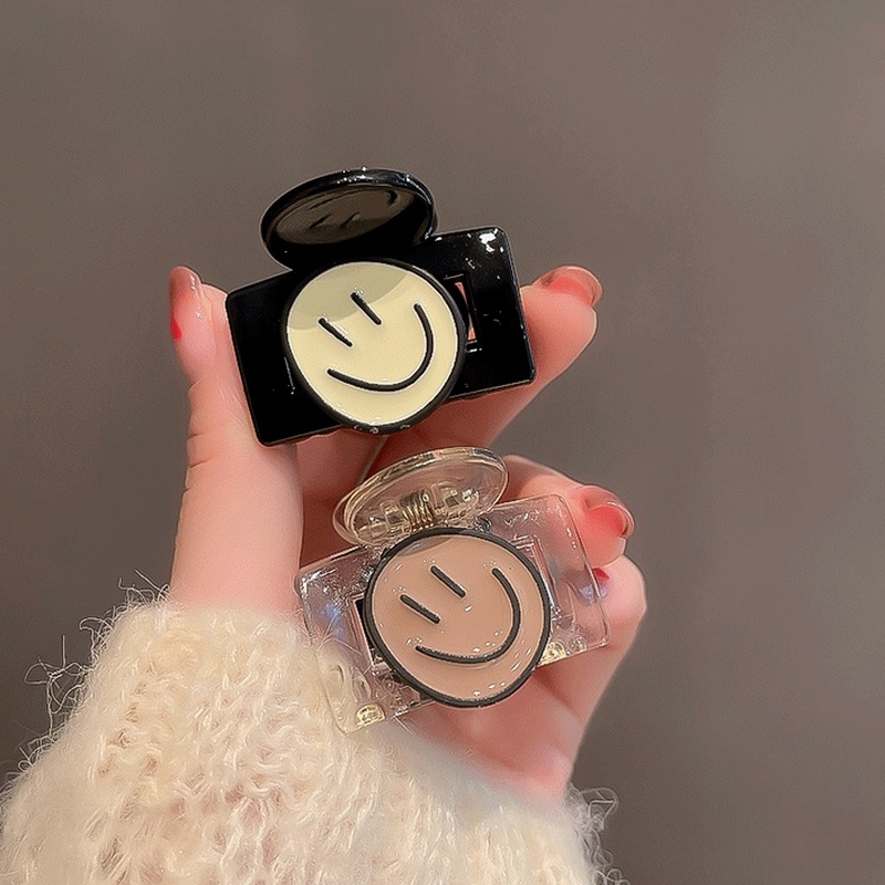 Kẹp tóc hình mặt cười bên hông phong cách thời trang Hàn Quốc cho nữ