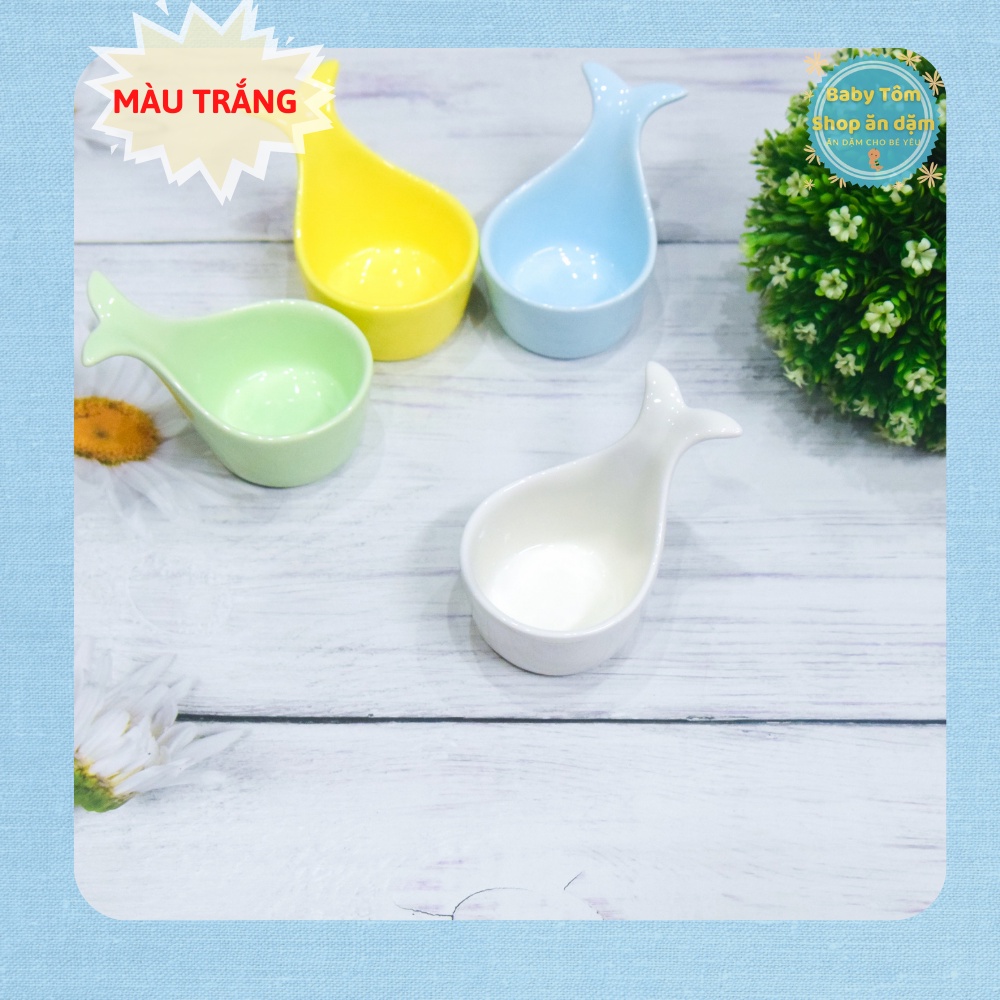 Bát ăn dặm gốm sứ hình đuôi cá 50ml NPP Baby Tôm