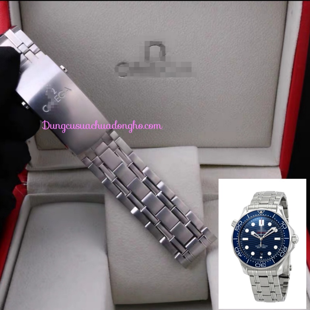 Dây inox đồng hồ OMG Seamaster 300