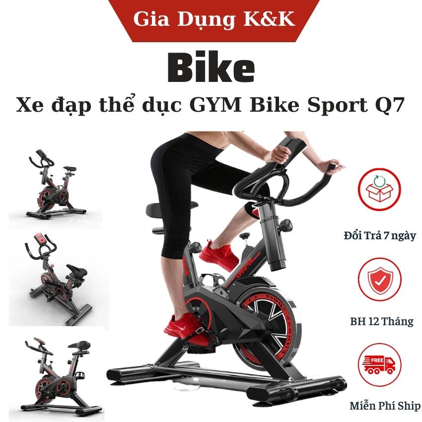 Xe đạp thể dục tại nhà GYM Bike Sport Q7, Xe đạp tập thể dục chuyển động bằng dây curoa | Bảo Hành 12 tháng