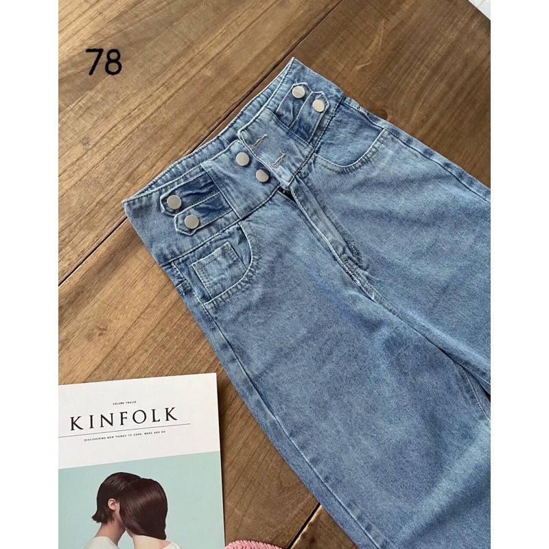 QUẦN JEAN BAGGY NỮ CẠP CAO LƯNG QUẦN PHỐI NÚT SIÊU XINH [CLIP THẬT] [FREESHIP] hàng loại 1, VẢI DÀY | BigBuy360 - bigbuy360.vn