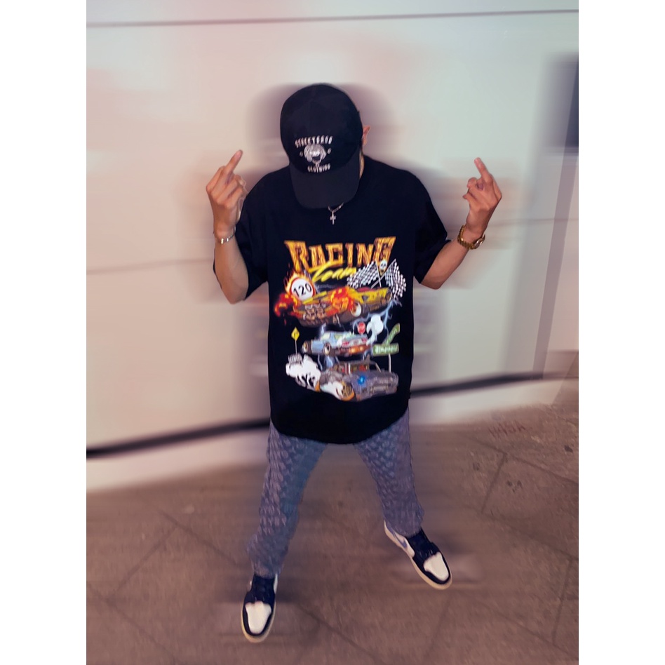 Áo thun ngắn tay oversize RACING TEAM