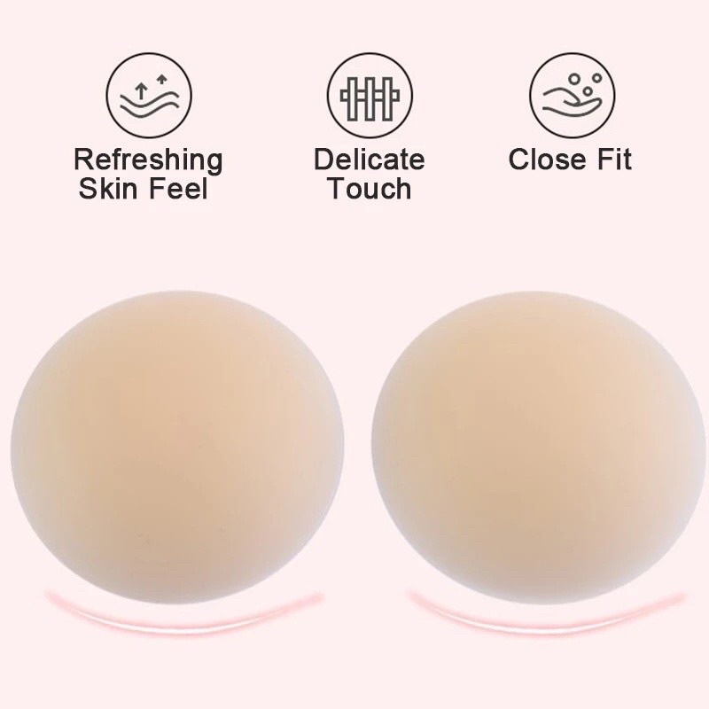 Miếng Dán Ngực Silicon Tự Thân Không Keo, Dán Ngực Chân Không Tàng Hình