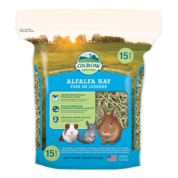 Alfalfa Hay Oxbow 15Oz 425g Cỏ Khô Dành Cho Thú Cưng Gặm Nhấm Thú Nhỏ