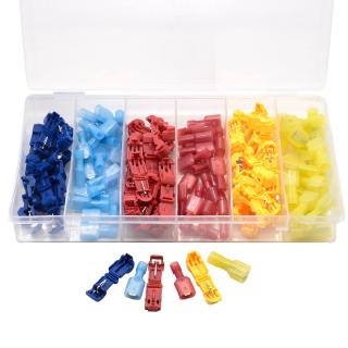 Hộp 120 đầu nối uốn cong nhiều màu có chốt khóa nhanh dùng cho dây điện kích thước 0.5-1.0 0.75-2.5 4-6 mm