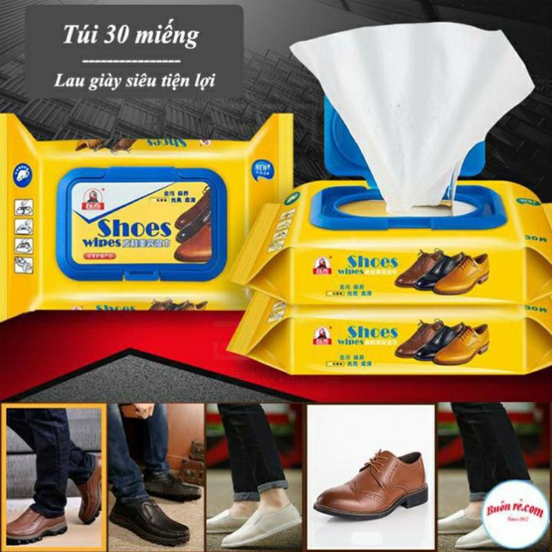 Giấy ướt lau giày Sneaker kháng khuẩn 30 tờ khăn giấy lau giày tiện lợi siêu sạch  BN