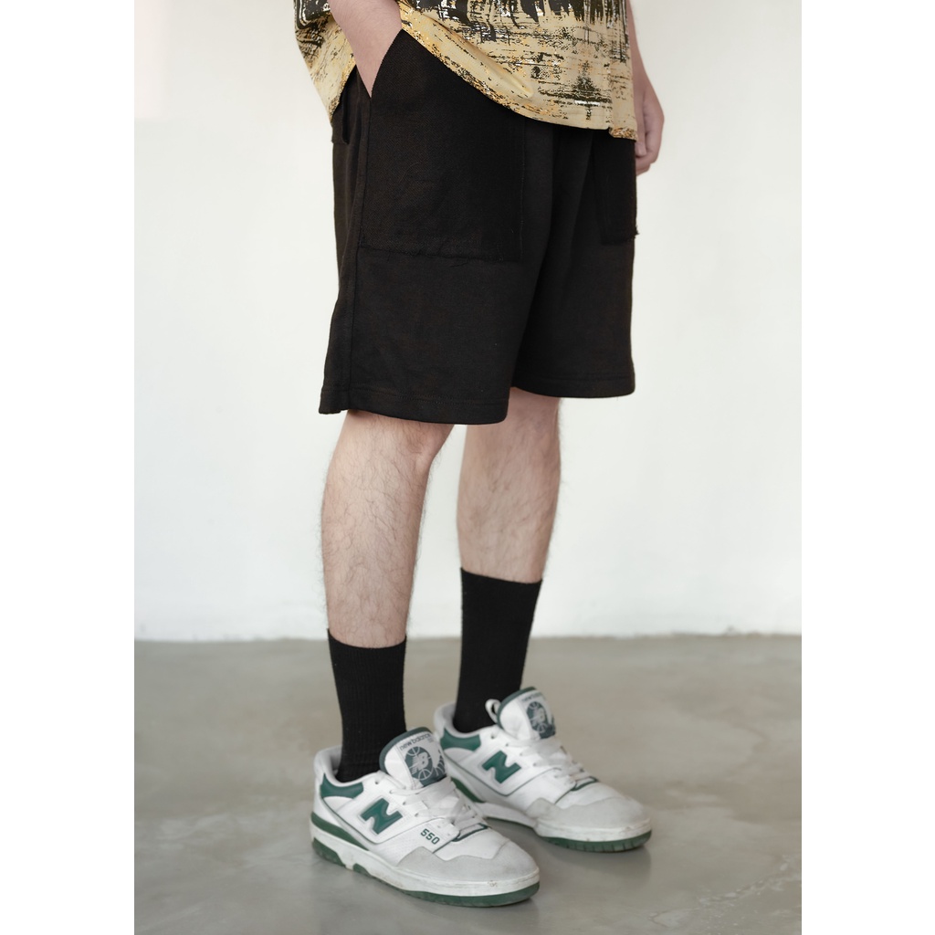 Quần Short Basic Nam Nữ Snazzy Vải Nỉ Chân Cua Form Rộng sweatshort