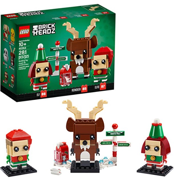 Đồ chơi xếp hình xây dựng LEGO Brickheadz Reindeer, Elf và Elfie (mã 40353), phiên bản mới 2020 (281