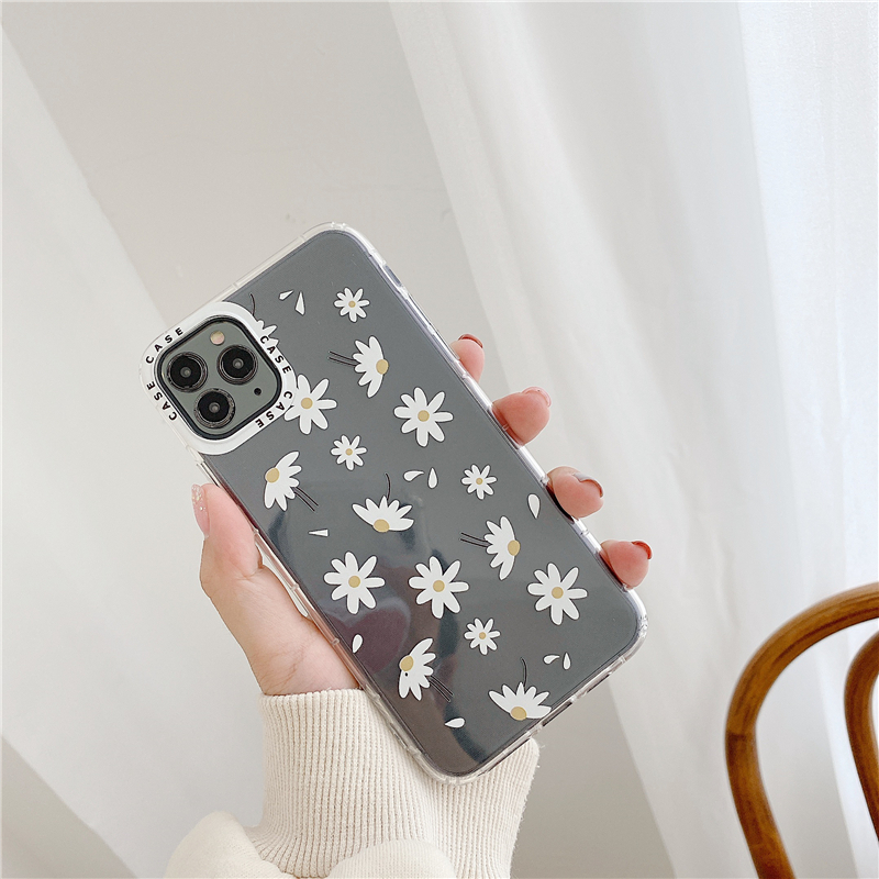 Suitable for SAMSUNG S9 Plus S10 transparent all-inclusive silicone S10plus S20plus female S20 S20ultra S20fe S21/S30 S21Plus S21 anti-drop small daisy mobile phone case