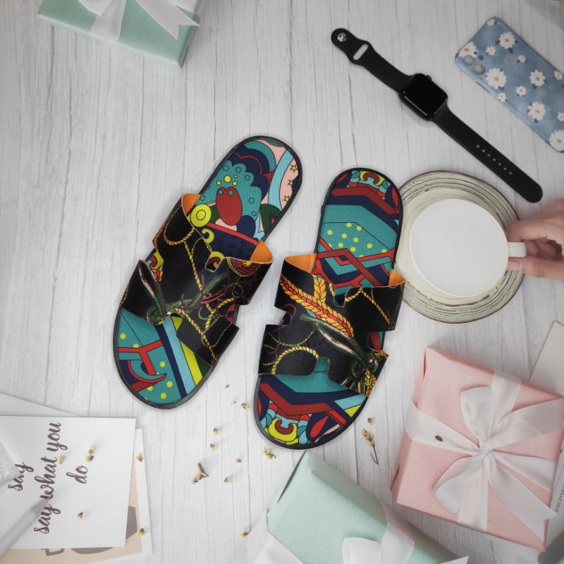 🔥HÀNG SIÊU CẤP🔥Dép lê HM, Dép chữ H hoa văn in 3D nam quai ngang mẫu mới 2022