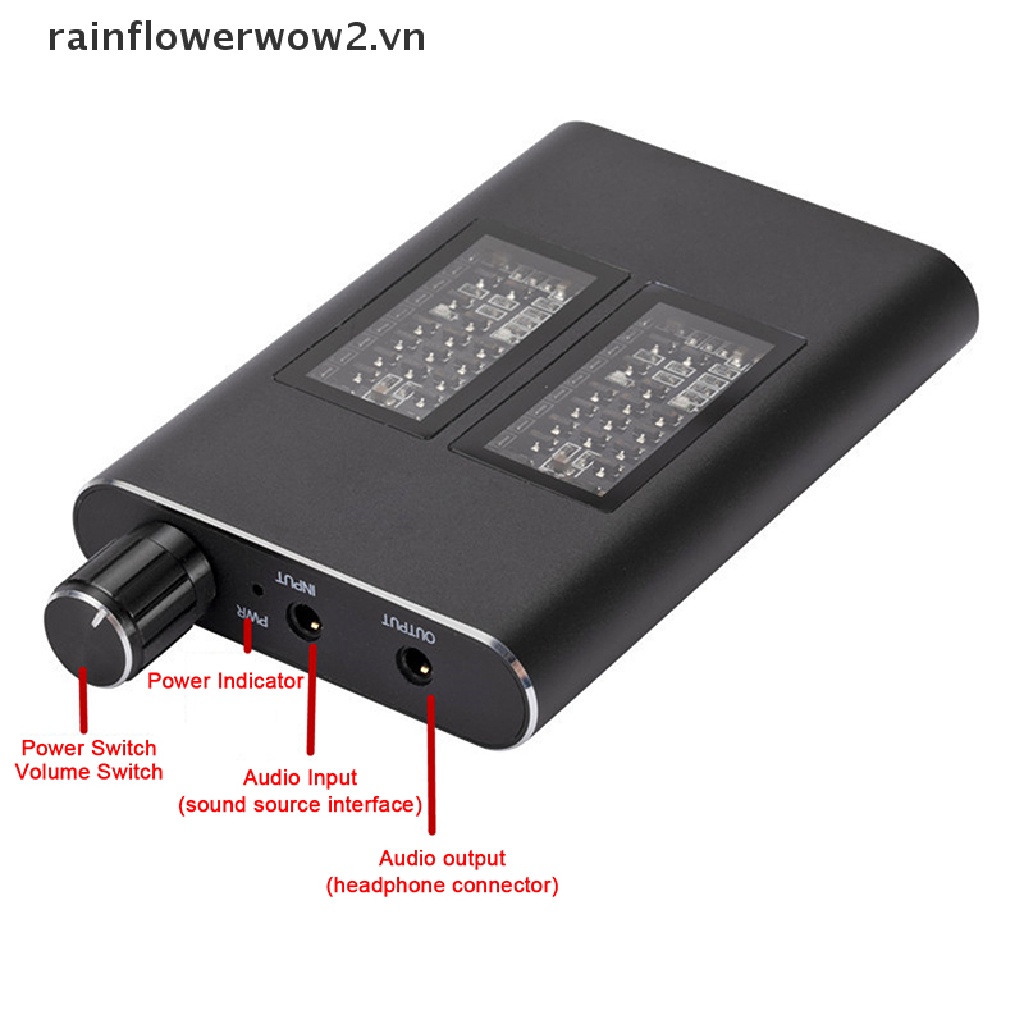 Bộ khuếch đại âm thanh tai nghe HiFi giắc 3.5mm có thể điều chỉnh