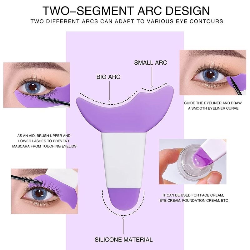 Dụng cụ / miếng silicone hỗ trợ kẻ mắt/ chuốt mi mascara/ tạo bọng mắt