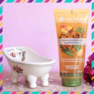 Gel tắm tẩy tế bào chết body Yves Rocher hương xoài - rau mùi
